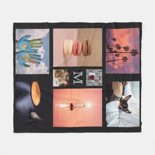 UW FOTOS aangepaste collage sjabloon deken (Voorkant (Horizontaal))