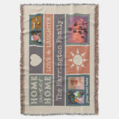 UW FOTO'S aangepaste collage sjabloon deken werpen (Voorkant Verticaal)