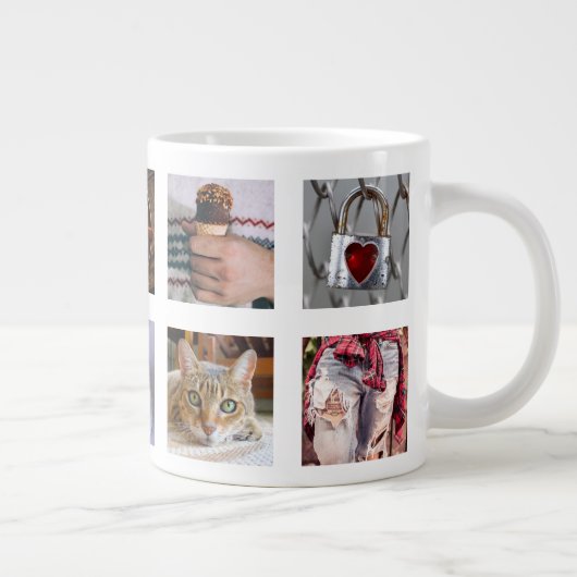 UW FOTO'S aangepaste collage sjabloon mok (Rechts)