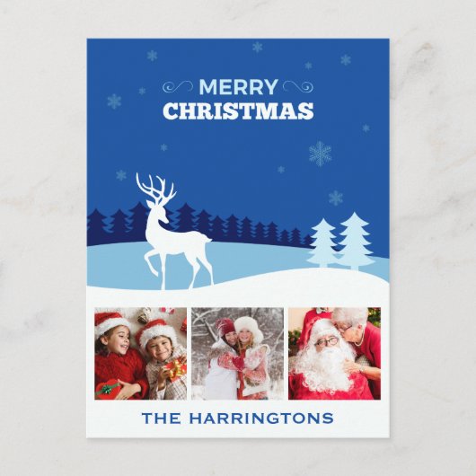 UW FOTO'S aangepaste kerst briefkaart (Voorkant)