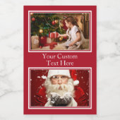 UW FOTO'S aangepaste kerstlabels Voedselcontainer Etiket (Enkel label)