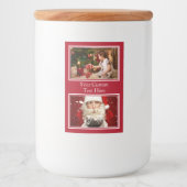 UW FOTO'S aangepaste kerstlabels Voedselcontainer Etiket (Voorkant)