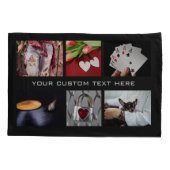 UW FOTO'S aangepaste sjabloon van collage hoesjes Kussensloop (Achterkant)