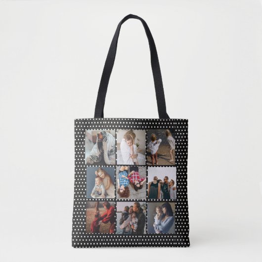UW FOTO'S aangepaste sjabloon voor collage canvas  Tote Bag (Voorkant)