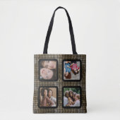 UW FOTO'S aangepaste sjabloon voor collage canvas  Tote Bag (Voorkant)