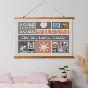 UW FOTO'S aangepaste sjabloon voor collage Hangend Wandkleed