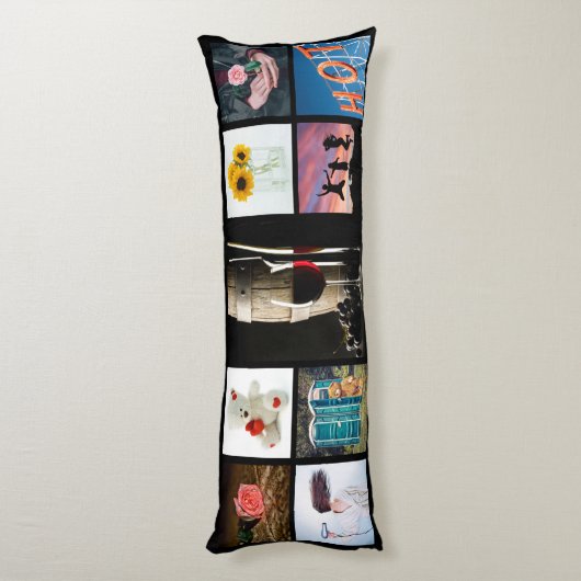 UW FOTO'S aangepaste sjabloon voor collage Lichaamskussen (Achterkant (Verticaal))