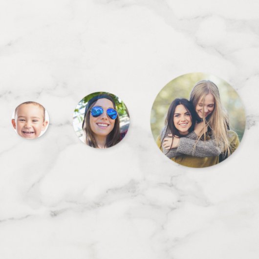 UW FOTO'S aangepaste tafel confetti (Voorkanten)