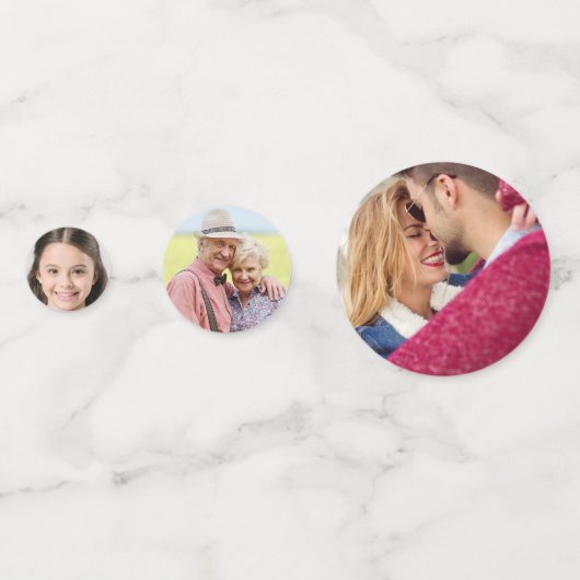 UW FOTO'S aangepaste tafel confetti (Achterkanten)