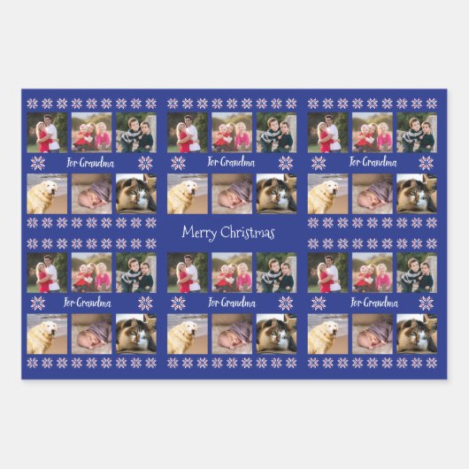 Uw foto's aangepaste tekst kerst inpakpapier vel (Voorkant)