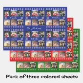 Uw foto's aangepaste tekst kerst inpakpapier vel