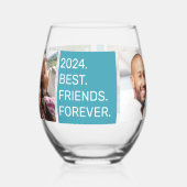 UW FOTO'S & aangepaste tekst Wijnglas Zonder Voet (Links)