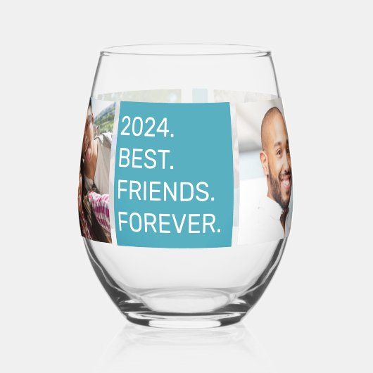 UW FOTO'S & aangepaste tekst Wijnglas Zonder Voet (Links)