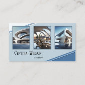 Uw foto's Blauwe Moderne Architect Visitekaartje (Voorkant)