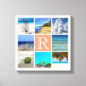 Uw foto's collage Sjabloon met monogram Canvas Afdruk (Voorkant)