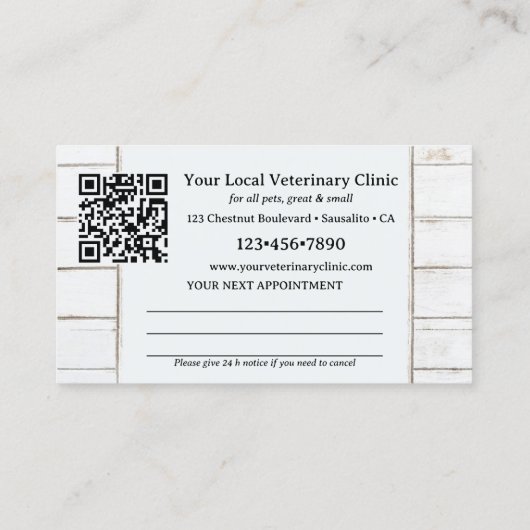 Uw foto's Dierlijke Diergeneeskundige Klinische Aa Visitekaartje (Achterkant)