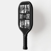 UW FOTO'S draaien aangepaste B & W-monogram om Pickleball Paddle (Links)