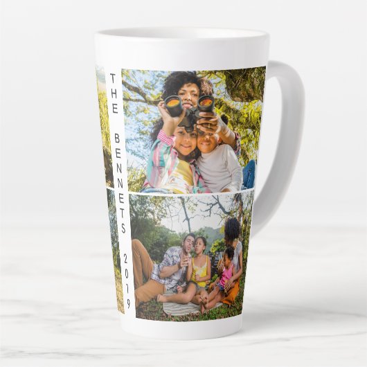 UW foto's en aangepaste tekst latente mok (Rechterhoek)