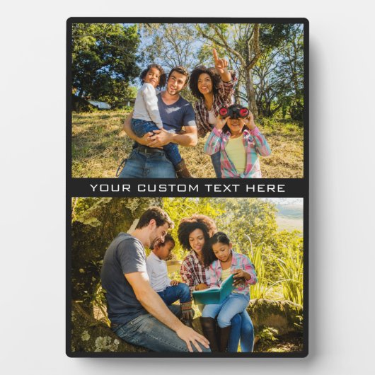 UW FOTO'S EN aangepaste TEKST-plak Fotoplaat (voorkant)