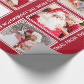 UW FOTO'S EN aangepaste TEKST-verpakkingspapier Cadeaupapier (Hoek)