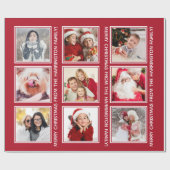 UW FOTO'S EN aangepaste TEKST-verpakkingspapier Cadeaupapier (Vlak)