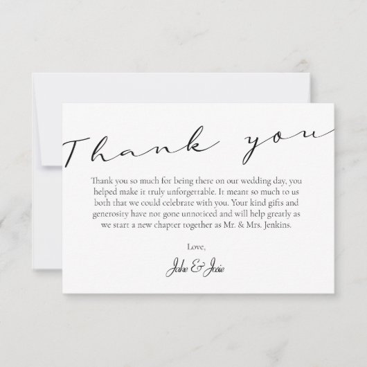 Uw foto's en herinneringen QR code bruiloft Bedankkaart (Voorkant)