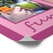 UW FOTO'S EN MONOGRAM aangepast poster voor moeder (Hoek)