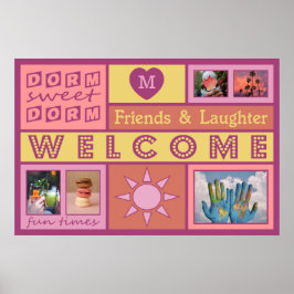 UW FOTO'S EN MONOGRAM aangepast poster voor moeder