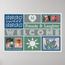 UW FOTO'S EN MONOGRAM aangepast poster voor moeder