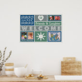 UW FOTO'S EN MONOGRAM aangepast poster voor moeder (Keuken)