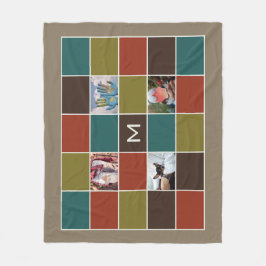 UW FOTO'S EN MONOGRAM, aangepaste deken van de luc