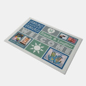 UW FOTO'S EN MONOGRAM, aangepaste slaapkamerdeur Deurmat (Schuin)