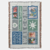 UW FOTO'S EN MONOGRAM-slaapkamer met deken (Voorkant Verticaal)