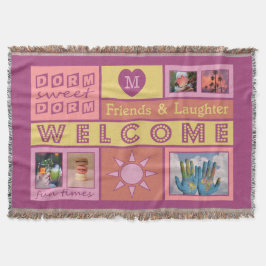 UW FOTO'S EN MONOGRAM-slaapkamer met deken