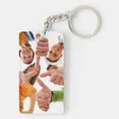 UW FOTO'S EN MONOGRAM-sleutelketen Sleutelhanger (achterkant)