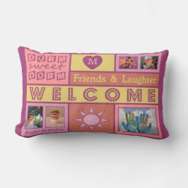 UW FOTO'S EN MONOGRAM-studentenkamer werpen kussen