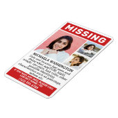 UW Foto's en tekst "MISSING" Magneet (Linkerzijde)