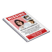 UW Foto's en tekst "MISSING" Notitieboek (Rechterzijde)