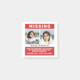 UW Foto's en tekst "MISSING PERSON" Post-it® Notes
