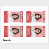 UW Foto's en tekst "MISSING PERSON" Rechthoekige Sticker (Vel)