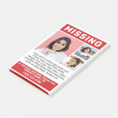 UW Foto's en tekst "MISSING" Post-it® Notes (Schuin)