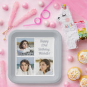 UW foto's en tekst Papieren Bordje (Feest)