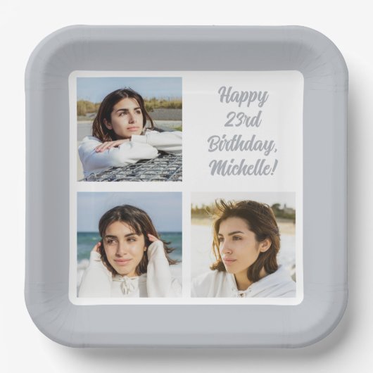 UW foto's en tekst Papieren Bordje (Voorkant)