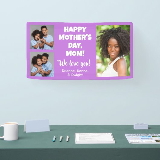 Uw foto's en tekst spandoek (Beurs)