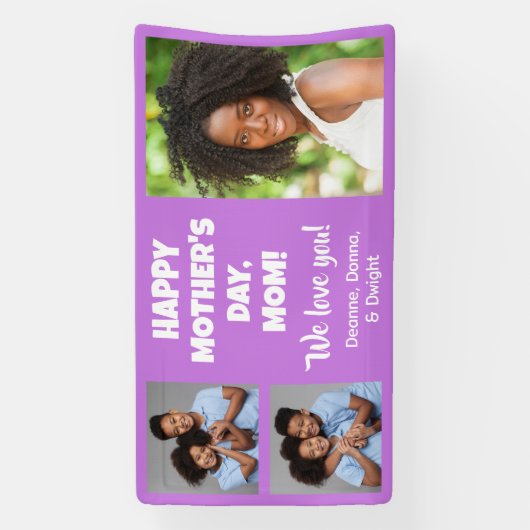 Uw foto's en tekst spandoek (Verticaal)