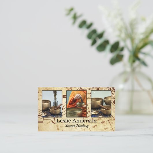 Uw foto's geluidsweergave muziek visitekaartje (Staand voorkant)