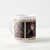 Uw foto's Gestreepte Grappige Mama Mok (Voorkant links)