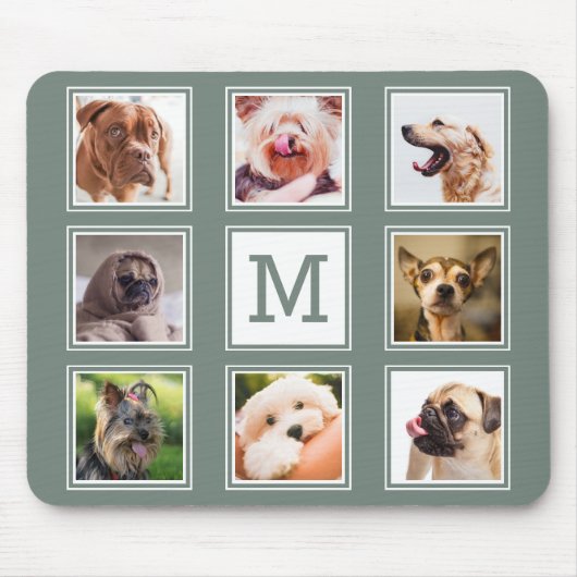 UW FOTO'S / honden aangepast monogram pad Muismat (Voorkant)