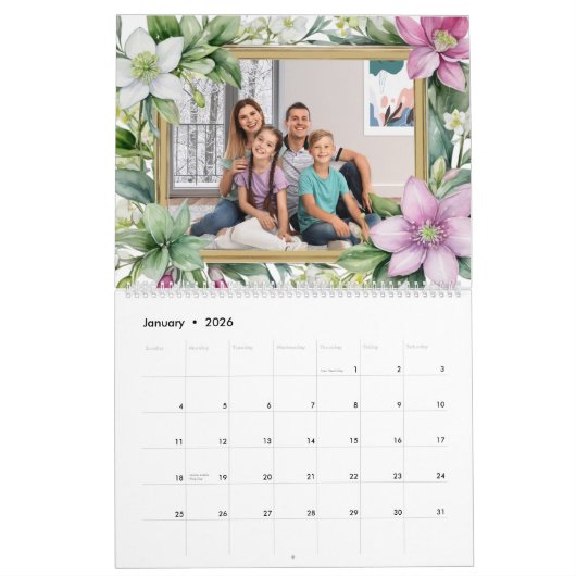 Uw foto's Kleurrijke Bloementuin Lover's Family Kalender (Jan 2026)