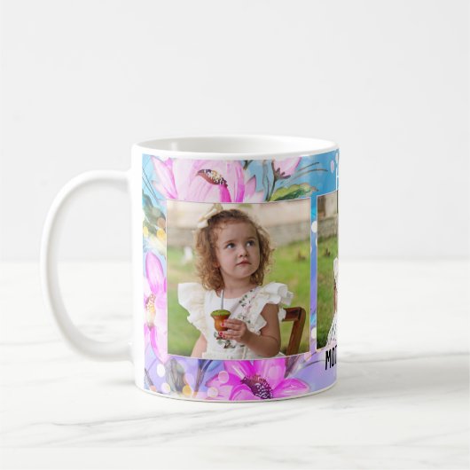 Uw foto's kleurrijke Moederdag Mok (Links)